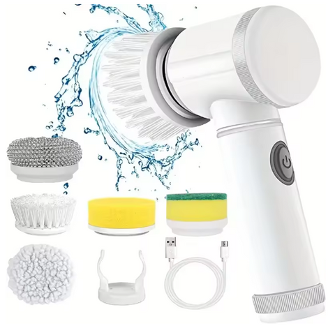 5-in-1 Power Cleaning Brush for Bathroom, Kitchen & More