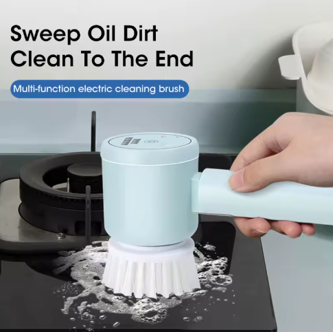 5-in-1 Power Cleaning Brush for Bathroom, Kitchen & More