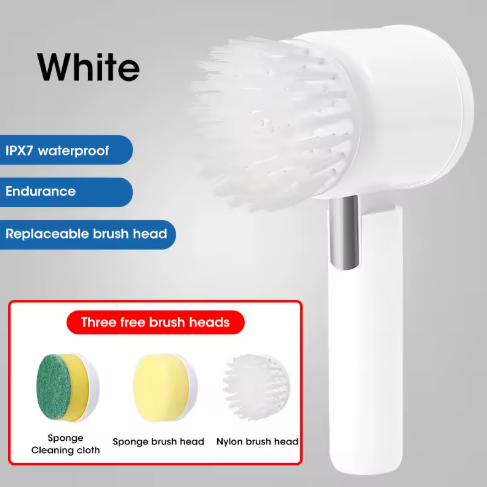 5-in-1 Power Cleaning Brush for Bathroom, Kitchen & More