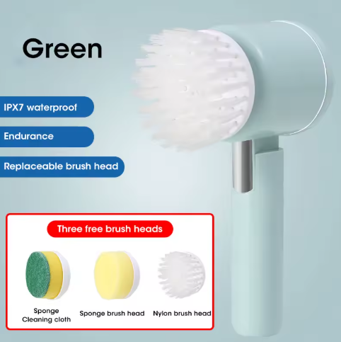 5-in-1 Power Cleaning Brush for Bathroom, Kitchen & More